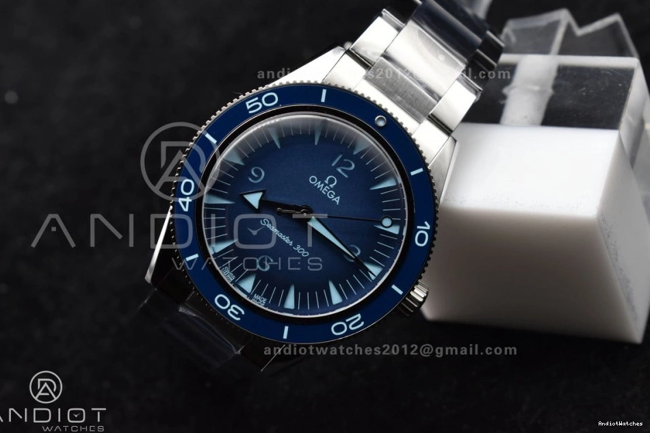 A8912 SS 1063 VSF Blue Super Dial Seamaster Edition 300 Clone Tailored 1:1 on Best Bracelet Heritage 0929